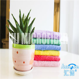 Super soft piped 80% polyester and 20% polyamide 40*60cm square coral fleece kitchen cleaning towel